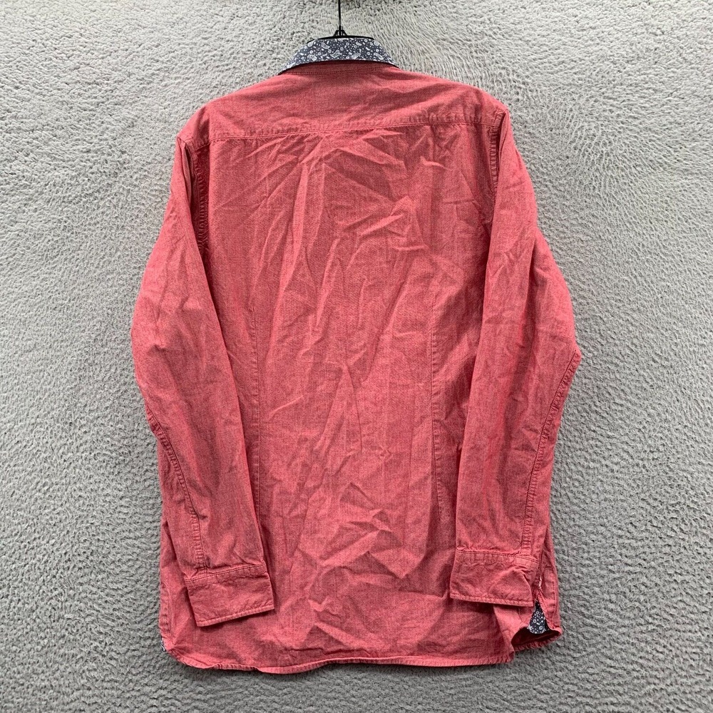 WON Woolf Originals New York Shirt Mens Large Button Up Long Sleeve Red Gray - Picture 2 of 8